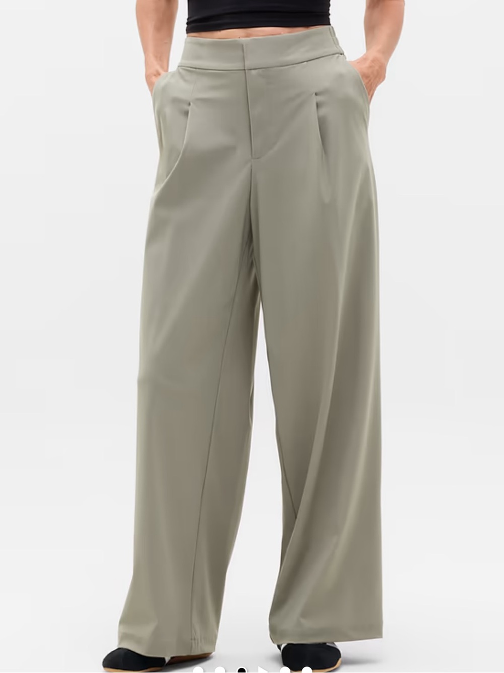 Athleta Olive Green Wide Leg Pants